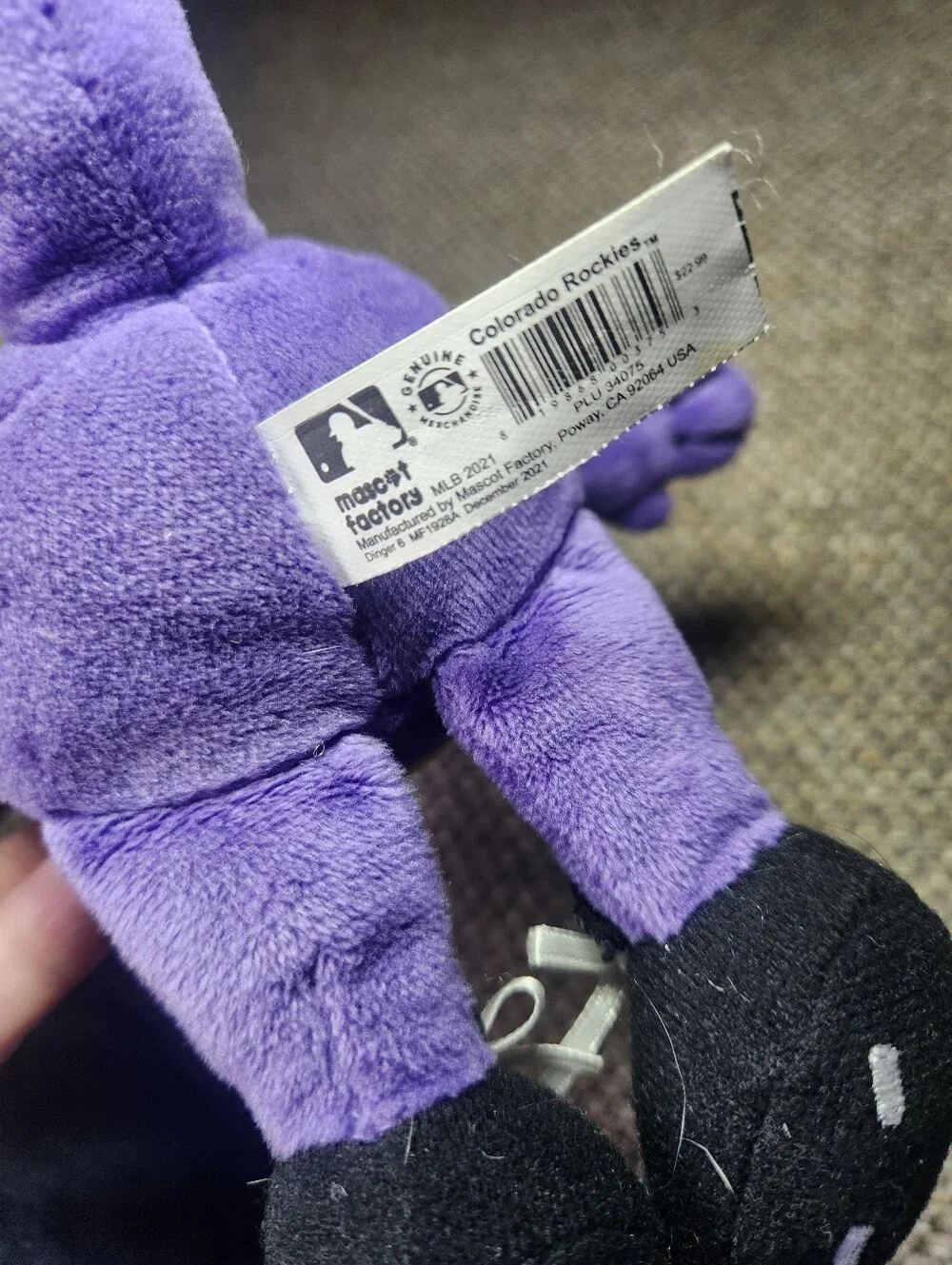 Colorado Rockies Plush Mascot - Purple & Yellow